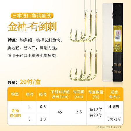 真实体验点评小凤仙 成品子线双钩20付手工精绑绑好鱼钩金袖金海夕进口仕挂鱼线套装 金质量是不是很好啊？看看一个月感受分享！