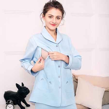 开箱解密诺宜（NuoYI）月子装月子服哺乳衣纯棉孕产妇家居服睡衣J38155蓝色XXL真实感受如何？告知三个月经验分享！