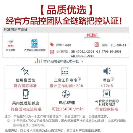 入手对比小熊LLJ-D04B1质量还可以不？质量真的很好吧！