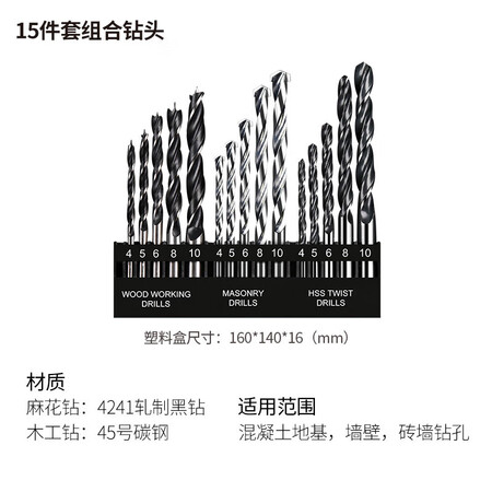 用过的人感受德力西电气DDS P1 组合钻头套装 15件说说优缺点如何？亲身体验诉说！