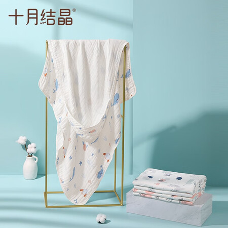 网友吐槽十月结晶春夏款连帽婴儿浴巾6层纱布浴巾披风吸水新生儿质量是不是很好？真相吐槽内情！