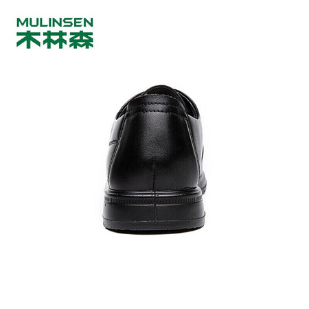 口碑反馈解密木林森（MULINSEN）男鞋商务韩版简约日常休闲单鞋 黑色 42码感觉真的好吗？入手两个月经验分享！