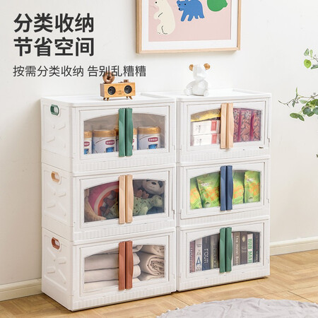 详细内幕剖析禧天龙双开门免安装储物柜 可折叠收纳柜 65cm特大面宽90升参数怎么样？到手满意的很！