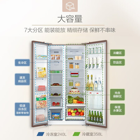 美的598升 对开门双门家用冰箱怎么样?上档次吗?