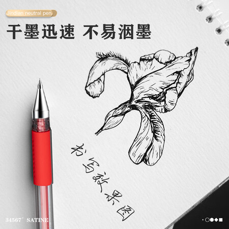 使用评价一下得力(deli)0.5mm办公中性笔 水笔签字笔 12支盒红色34567 办公用品值不值得买？吐槽一星期心得分享！
