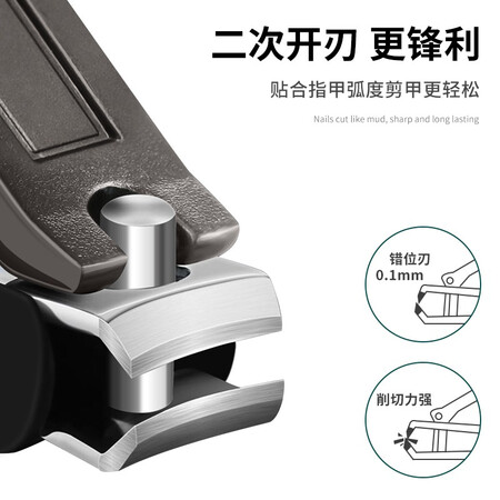 用后解密铜小童 防飞溅指甲刀 带磨甲片指甲剪家用单个指甲钳大号平口不锈钢剪指刀值得入手吗？告知三周感受分享！