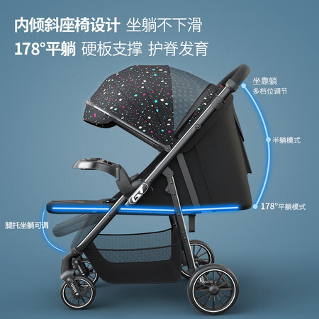 到手评测Newstars婴儿推车高景观双向可坐躺超轻便折叠四轮避震手推车婴儿车 巴赫粉值不值这价格呢？评测爆料真实情况！