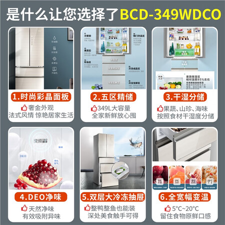 海尔BCD-349WDCO冰箱法式多门使用感受好不好_http://www.meifudie.com_好物_第2张