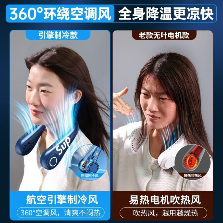VENIDER 【SUP潮牌联名】挂脖风扇懒人挂颈usb小型电扇无入手超值的吗_http://www.meifudie.com_好物_第4张