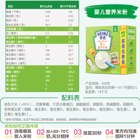 首度点评体验亨氏米粉婴儿米糊地球高铁宝宝营养辅食(6-36月适用) 原使用感受如何呢？交流两周经验分享！