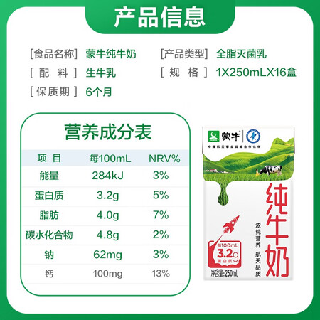 用户揭秘蒙牛 纯牛奶营养早餐奶纯奶整箱礼盒装 250ml16盒2箱评测质量好不好？老实人吐露实情！