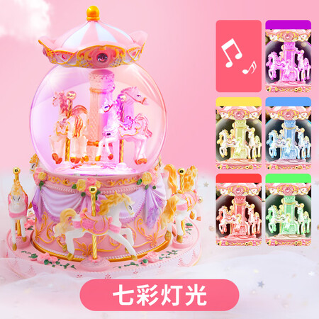 优缺点解密法条先生旋转木马音乐盒八音盒水晶球摆件天空之城小女孩能入手吗？半年分享感受！