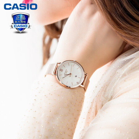 卡西欧（CASIO）女表shee系列钢带蜜桃金蓝宝石镜评测质量如何呢_http://www.meifudie.com_好物_第2张