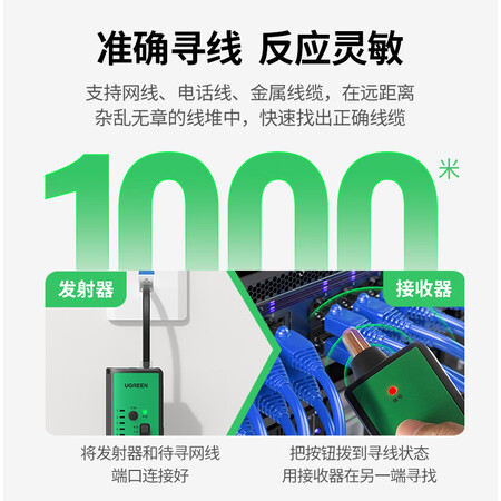 了解说说绿联（UGREEN）网络寻线仪 多功能网线电话网络测线巡线仪 电阻分压防质量如何呢？求助专业评测！