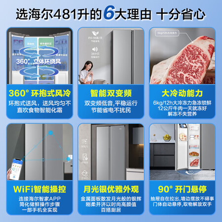 海尔BCD-481WGHSSEDS9U1怎么样？测试如何？