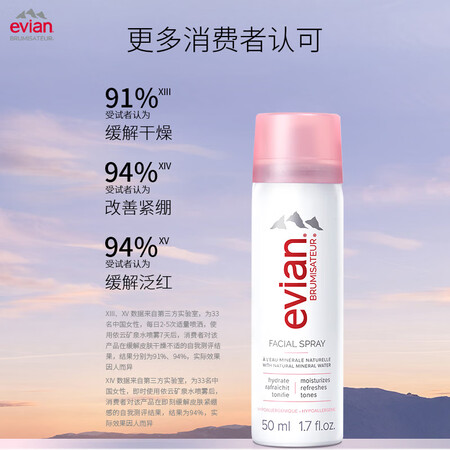 大家揭秘依云（evia）矿泉水喷雾50ml2敏感肌补水保湿爽肤水 定真的吗？了解三周经验分享！