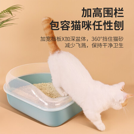 图文评测曝光憨憨宠 猫砂盆特大号猫厕所半封闭猫沙盆幼猫成猫防外溅销量如何？多比比就没错！