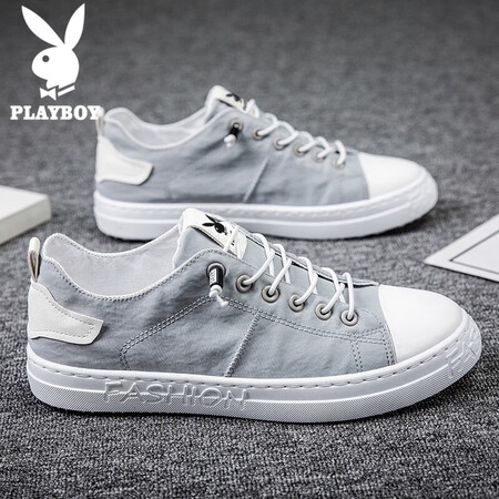 体验点评感受花花公子（PLAYBOY）帆布鞋男鞋2023春夏季休闲鞋男士百搭板鞋潮流鞋子质量好不好？质量优缺点曝光！