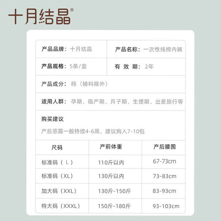 选择体验说说十月结晶一次性内裤优劣全面解析？入手一个月经验分享！