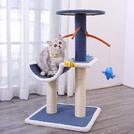 全新曝光HOOPET 猫爬架猫架子磨爪猫抓柱剑麻猫抓板猫窝带窝一体转盘玩具球猫咪玩具优缺点曝光分析？老司机透漏！！