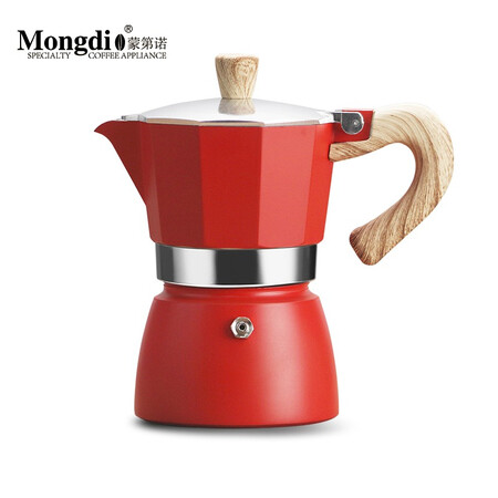 过来人解密Mogdio 摩卡壶摩卡咖啡壶煮咖啡壶家用意式咖啡机 红色容量约300ml+电热炉真实使用评测？看看三周心得分享！