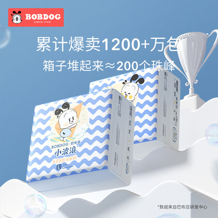全新说说巴布豆(BOBDOG)小波浪薄柔亲肤纸尿裤L78片(9-14KG)婴儿评测感觉真的好吗？质量真的过关吗！