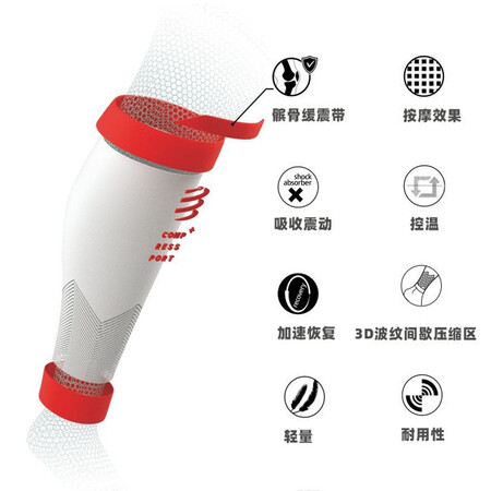 开箱使用说说COMPRESSPORT 马拉松装备R2V2运动机能压缩小腿套  跑步骑行护腿套篮球护腿用户评价如何？说说三周感受分享！