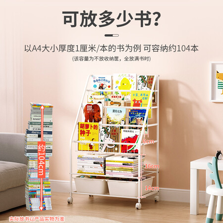 达人解密SOFS儿童书架 可移动落地宝宝绘本架玩具收纳架 学生铁艺小书架书报展示架真的是值得买？一个月后质量真相曝光！