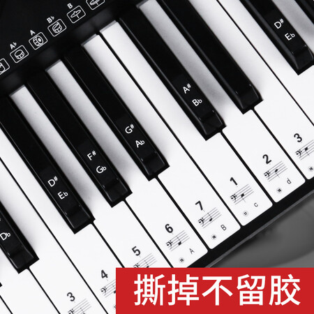 一起爆料曼尔乐器钢琴贴纸电子琴通用琴键贴886154键通用钢琴键盘贴纸性价比高如何？图文评测曝光！！