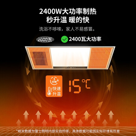 使用体验雷士（NVC） 风暖浴霸双电机 取暖器排气扇照明一体 暖风机适用于集成吊顶质量让人放心吗？告知二周感受告知！