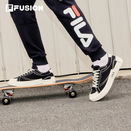 探索评测FILA FUSION斐乐男鞋POP帆布鞋潮牌男子潮流板鞋街拍运动休闲鞋男 黑-BK 4测评下质量如何？全新优缺点探讨评测！