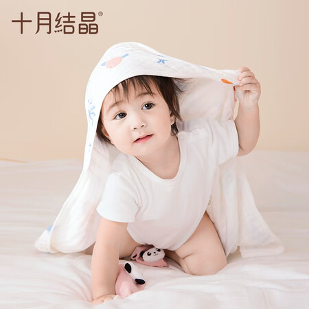 对比曝光十月结晶婴儿浴巾水洗纱布浴巾新生儿纯棉柔软吸水大毛巾使用感受分享？用了一周经验分享！