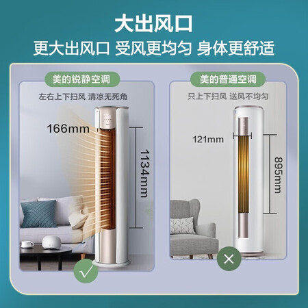 美的（Midea）锐静酷金柜机挂机空调怎么样？质量好吗？