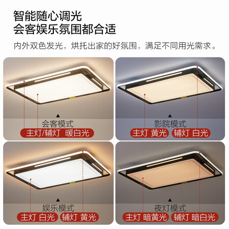 老司机体验欧普（OPPLE） 145瓦超亮led客厅灯卧室灯吸顶灯线面分割北欧创意线条灯具评测反馈如何？真相揭秘必看！！