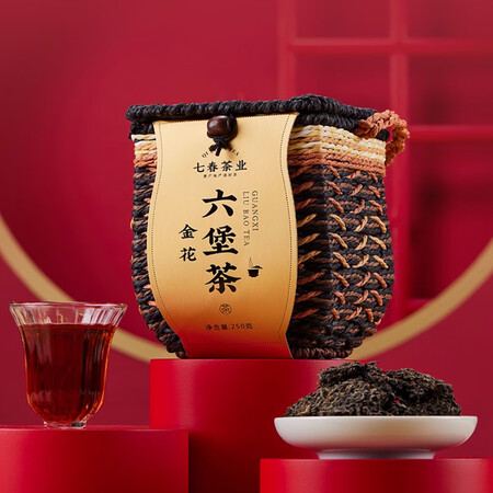 比较分析七春 茶叶金花六堡茶特级散茶250g广西梧州特产黑茶窖藏质量是不是很好？了解三个月感受告知！