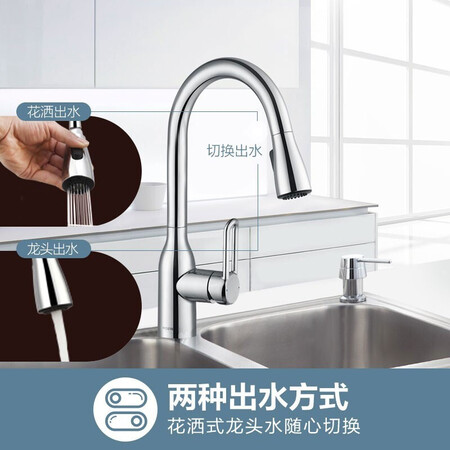 大神揭秘摩恩（MOEN）厨房抽拉式水龙头冷热水洗菜盆水龙头 精铜好吗怎么样？很少不错的吧！
