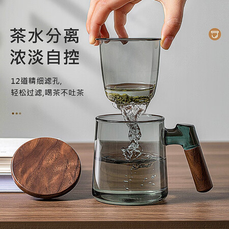 曝光评测忆壶茶 茶杯分离玻璃泡茶道杯喝茶水杯子男士办公杯带过滤真的好不？使用后是怎么样的感受！