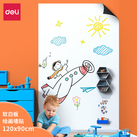 入手评测得力(deli)90120cm家用软磁铁自粘白板贴可擦写墙贴写字板质量评测揭秘？纠结要不要买！！