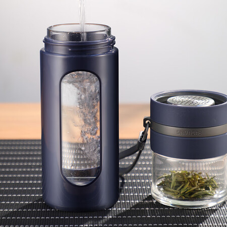 了解评测富光泡茶师系列双层透明茶水分离杯办公玻璃茶杯灰色34质量究竟咋样？分享两个月感受分享！