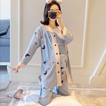 口碑体验七采雏菊纯棉月子服春秋孕妇睡衣三件套外穿哺乳衣喂奶衣真的好不？体验揭秘详情！！