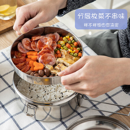 说说评测体验美厨（maxcook）饭盒餐盒便当盒 304不锈钢加厚双层学生评测划算不？说说二个月感受告知！