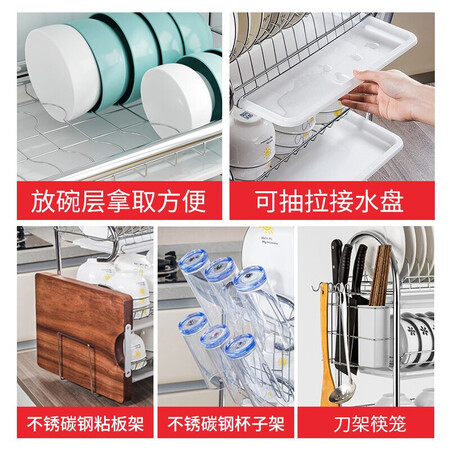 大家感受康之伴（KANG ZHI BAN）厨房置物架沥水碗架控水放碗筷架台面碗碟收纳架洗好评都真的吗？说说两周心得分享！