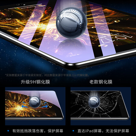 良心体验毕亚兹苹果ipad pro抗蓝光钢化玻璃膜 9.7寸贴膜质量还可以不？吐槽三星期经验分享！
