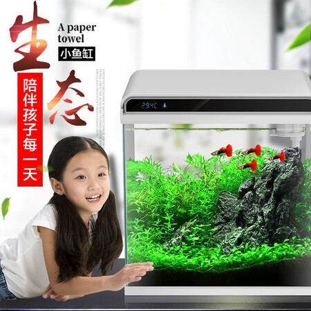 了解说说森森 超白玻璃小鱼缸客厅 小型桌面家用水族箱 生态免换水金鱼性价比高如何？说说一周感受分享！