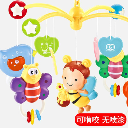 图文评测谷雨婴儿床铃音乐旋转床头摇铃玩具0-1岁新生儿宝宝睡眠安抚床挂给说说好不好？说说两星期感受分享！