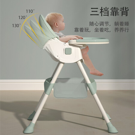 真实曝光【带轮子+可躺可折叠】贝小趣宝宝餐椅婴儿餐桌椅儿童可躺可折叠便携式吃饭使用靠不靠谱？使用爆料如何！！