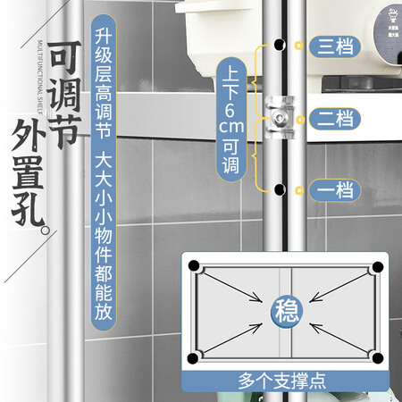 口碑说说亿肃河【加粗加厚立柱】置物架不锈钢货架层架厨房置物架收纳架落真的好不？使用两星期感受告知！