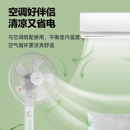 看看吐槽海尔（Haier） 电风扇家用落地扇轻音风扇大风量远距客厅感受分享？分享一个月心得分享！