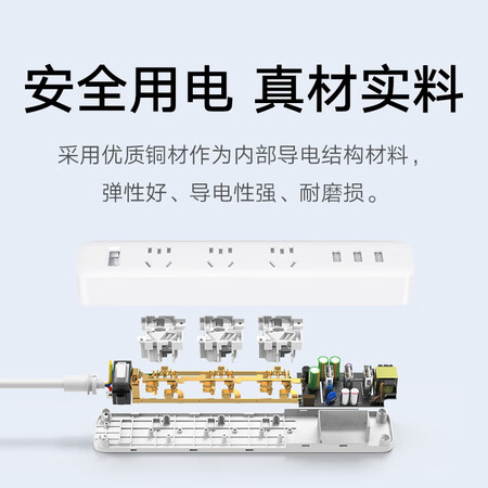 使用评测感受小米3USB接口+3孔位 2A快充 插线板插排插座 白色质量好吗？内幕剖析实情！！