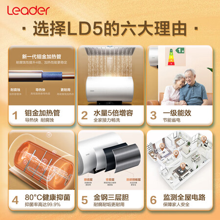 大神揭秘统帅(Leader) 海尔出品电热水器电储水式热水器速热式一级能效家用节能恒温真实使用感受？使用二周评测！